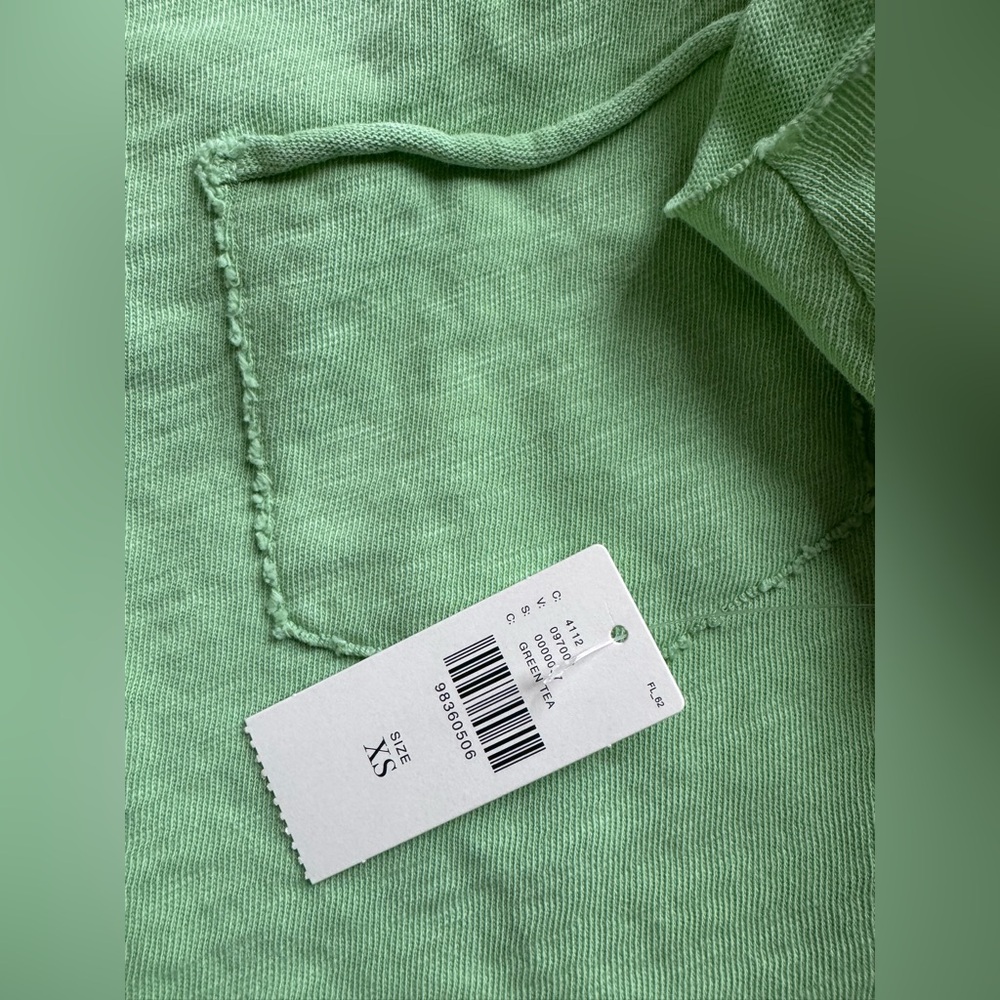 NWT Size XS - Pilcro 100% Cotton Boxy Crop Tee Pale Green (NWT US$48) - Picture 5 of 16